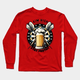 Dart Master's Brew: Perfect Bullseye Pint Long Sleeve T-Shirt